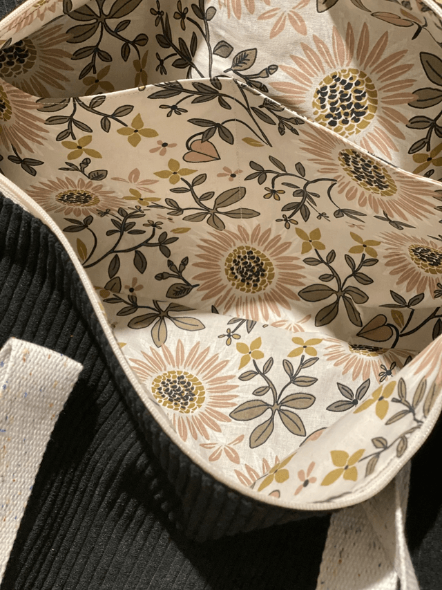 Sac polochon en velours côtelé