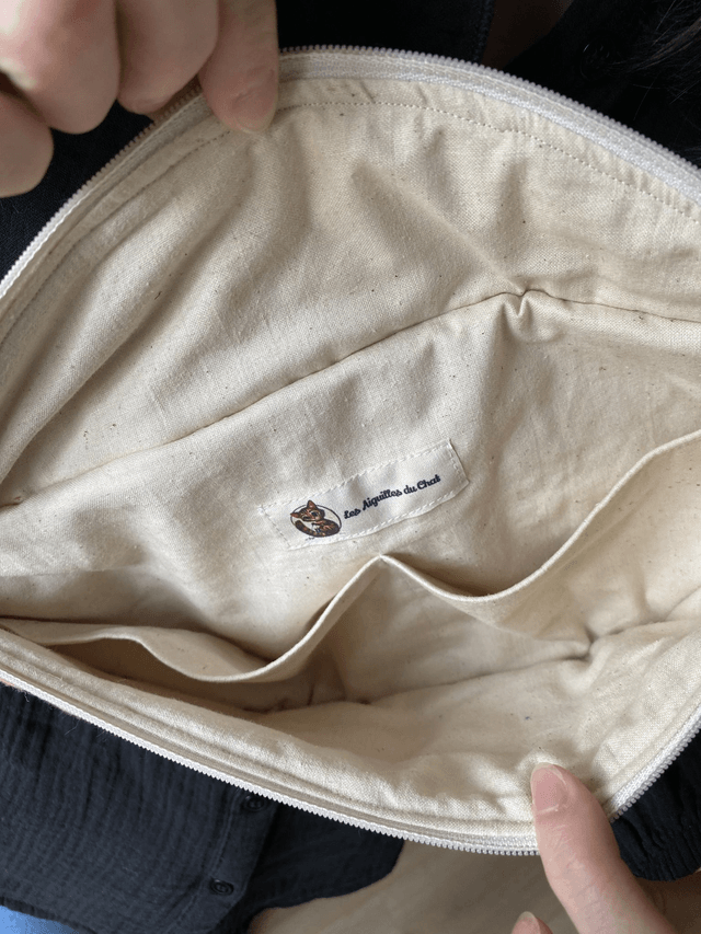 Sac Banane en Jacquart rose fleuri