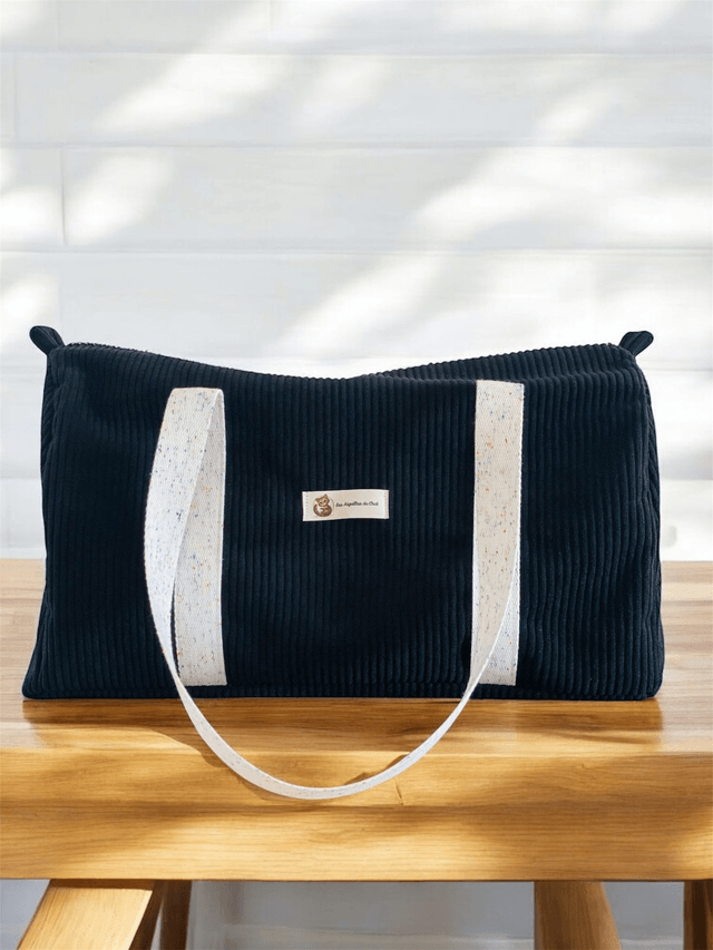 Sac polochon en velours côtelé