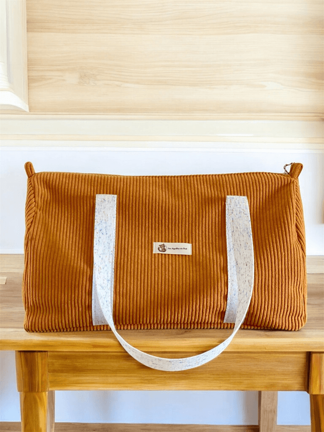 Sac polochon en velours côtelé